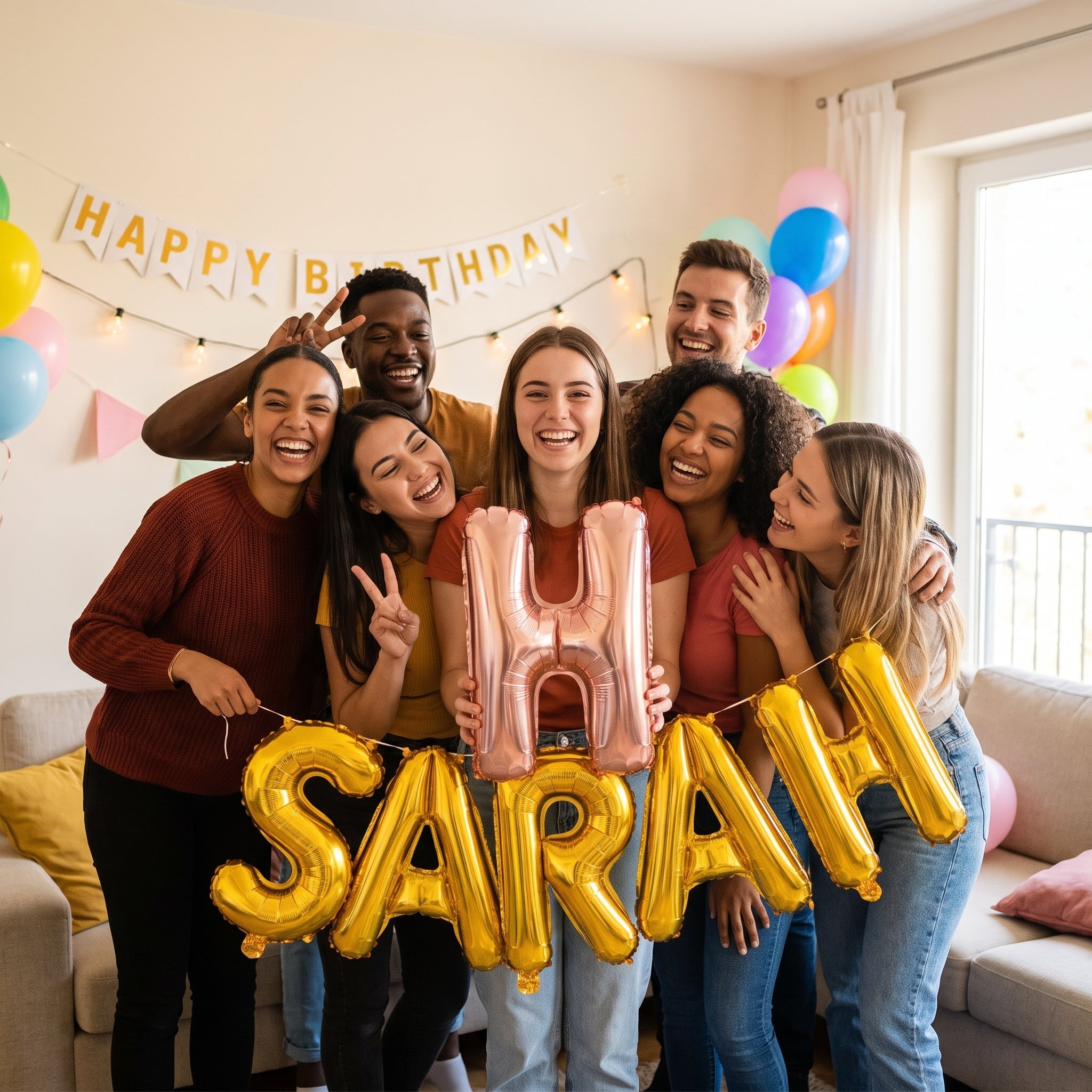 Rose Gold Foil Letter H Balloon