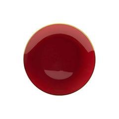 8 In. Classic Burgundy Design Plastic Plates | 120 Count