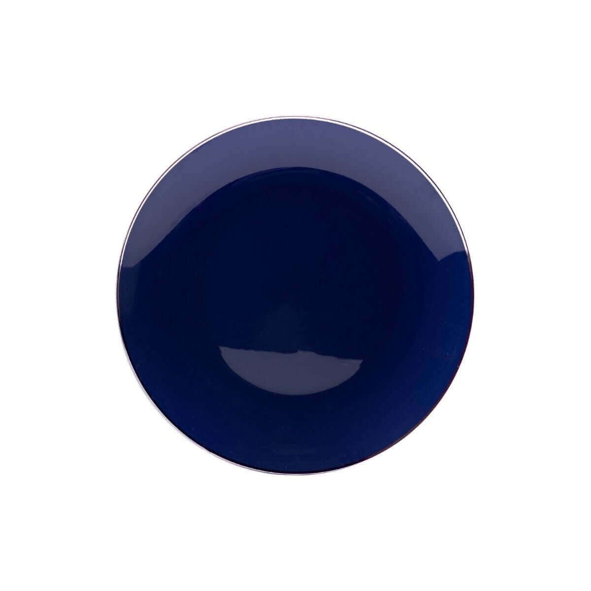 8 In. Classic Navy Design Plastic Plates | 120 Count