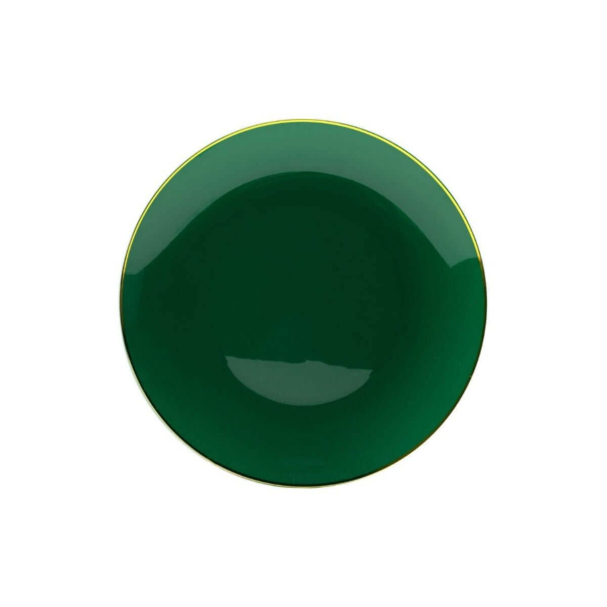 8 In. Classic Green Design Plastic Plates | 120 Count