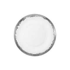 8 In. Silver Scratched Design Plastic Plates | 120 Count