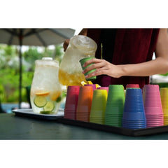 7 Oz. Assorted Color Plastic Cups - 7/100 - Carton