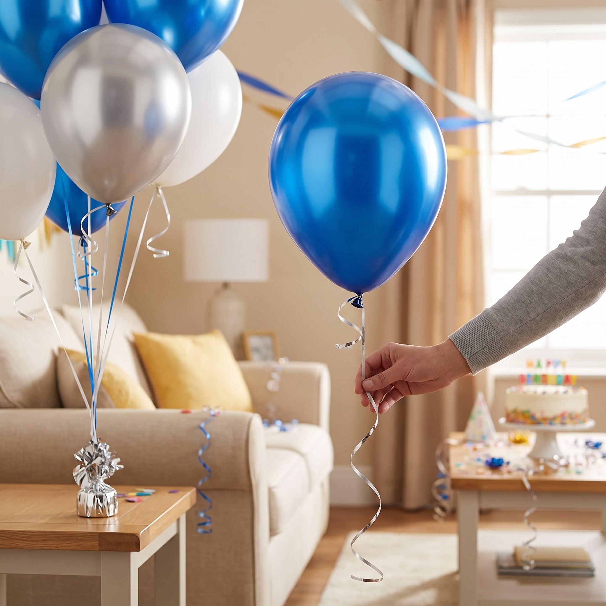 Luxaire Premium 12" Royal Blue Metallic Latex Balloons, 25 ct