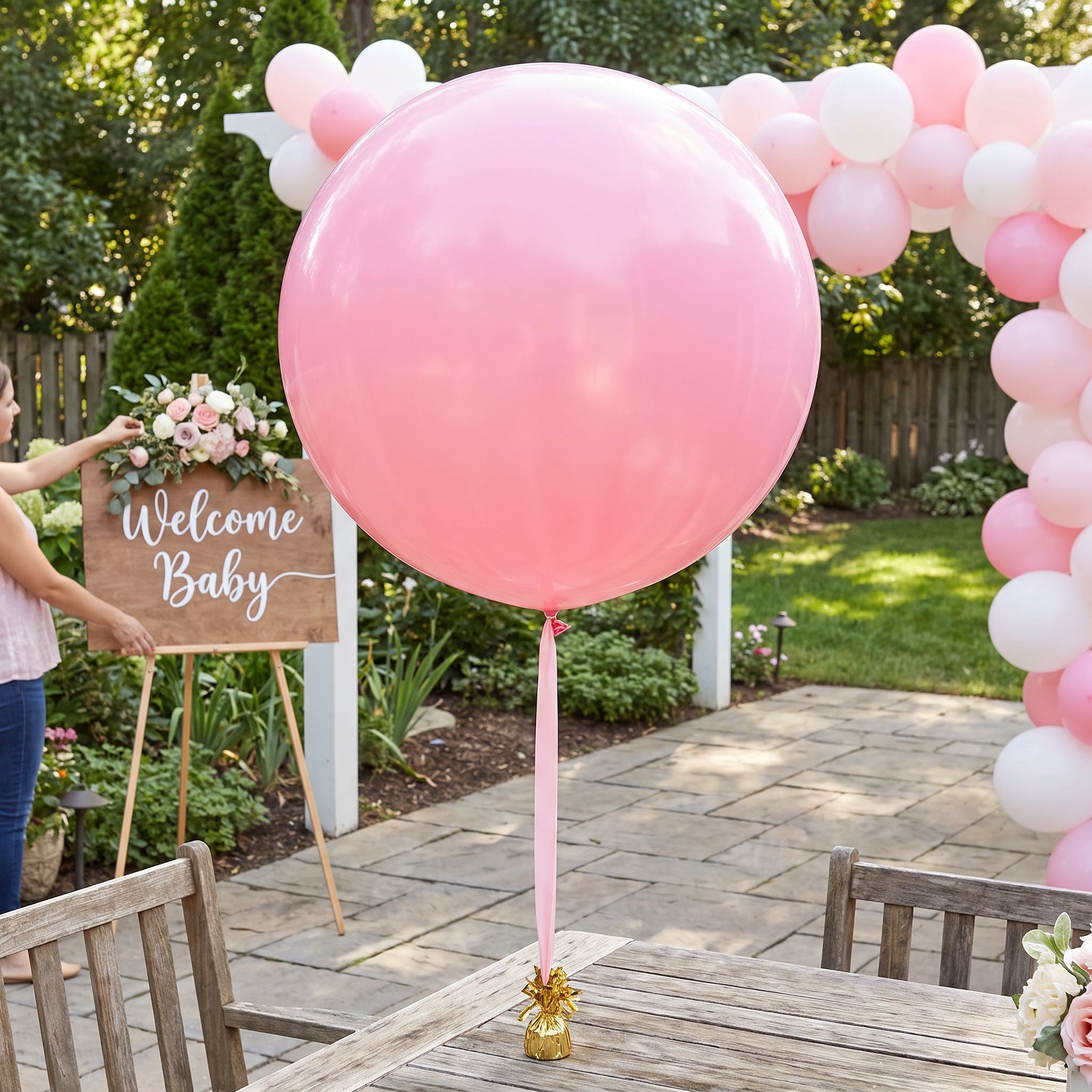 Blush Pink Latex Balloons - 24" Premium Pack (4 Count)