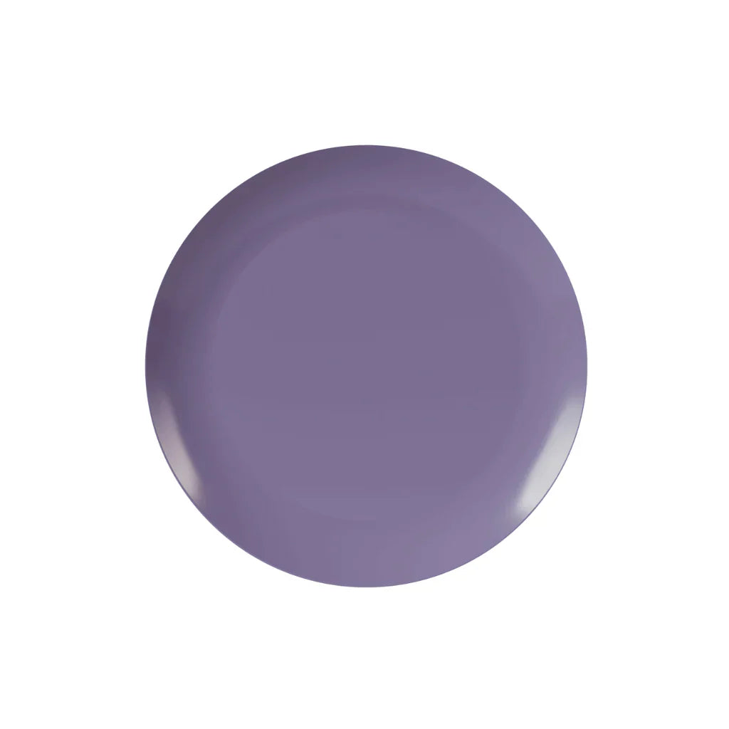 8 In. Purple Rose Design Plastic Plates | 120 Count