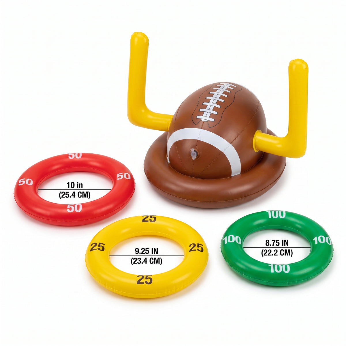 Inflatable Football Ring Toss Game Set - 4 Pack