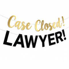 "Case Closed!" Law School Graduation Banner