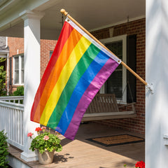 Vibrant 5-ft Rainbow Pride Flag with Grommets