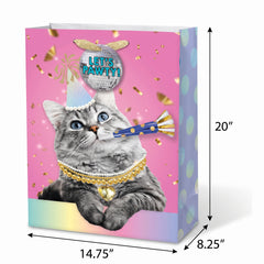 Let's Pawty Large Gift Bag - Matte Finish