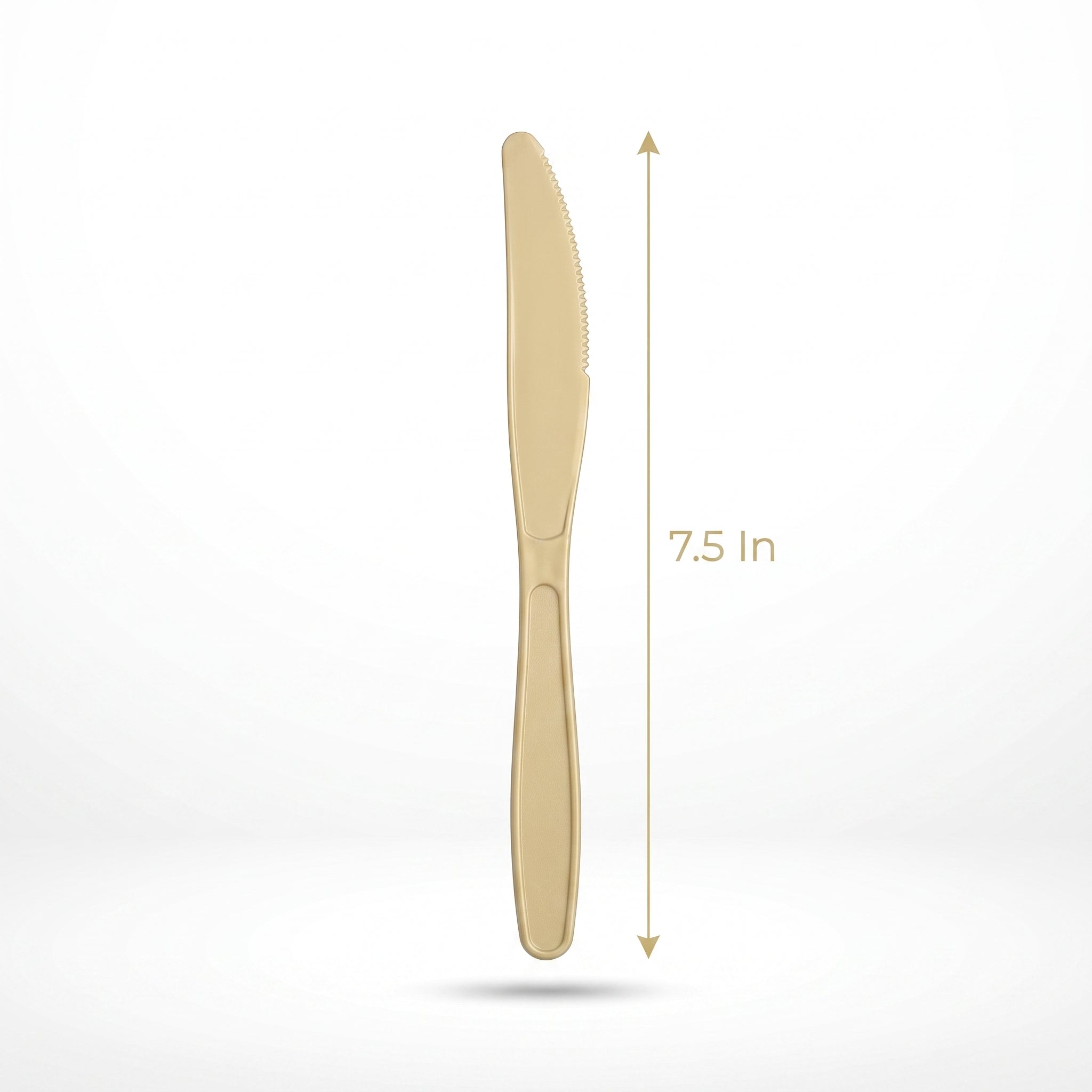 Elegant Gold Plastic Knife - Solid Color Collection - 7.5 in.