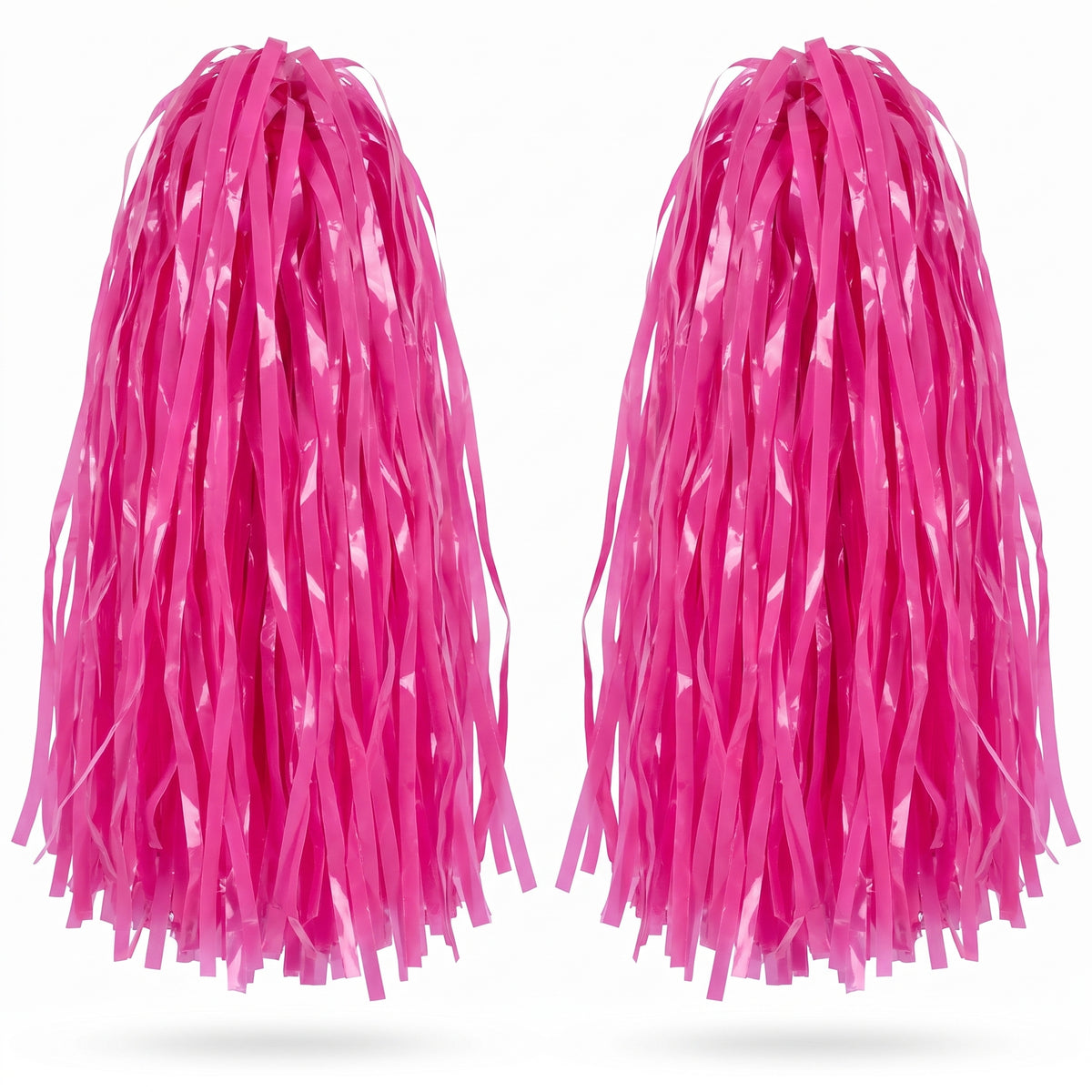 Bright Pink Team Spirit Pom-Poms - 2 Pack