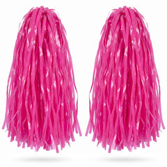 Bright Pink Team Spirit Pom-Poms - 2 Pack