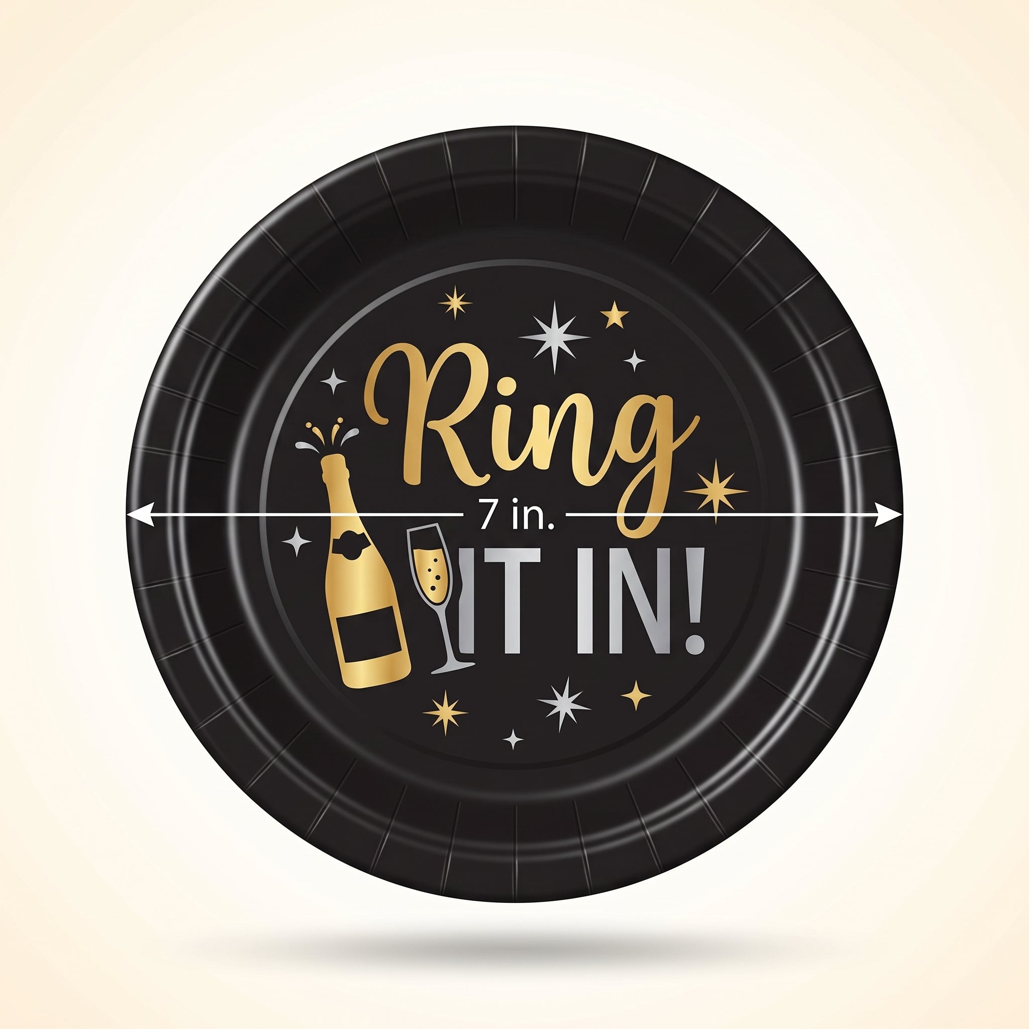 Celebrate New Year's 7" Round Paper Plates