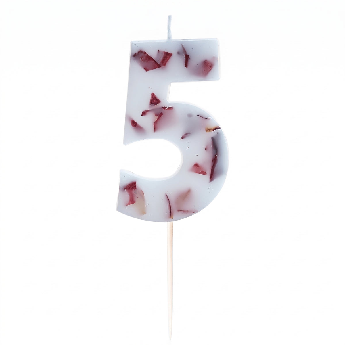 Ginger Ray Pressed Petal Number 5 Birthday Candle