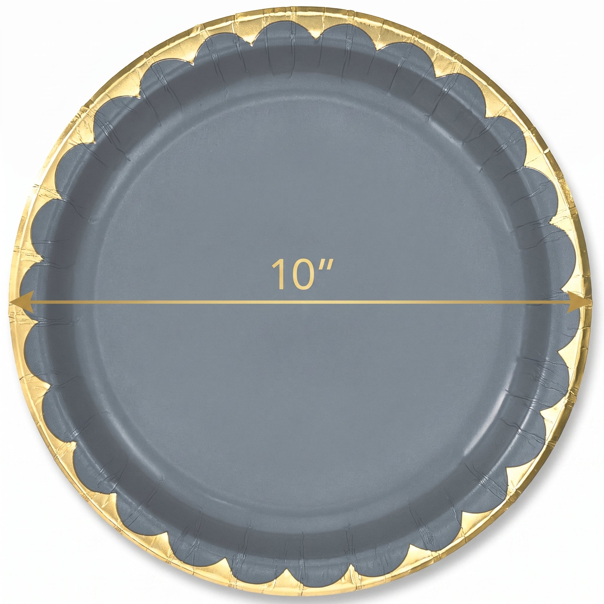 Elegant Silver 10" Paper Dinner Plates