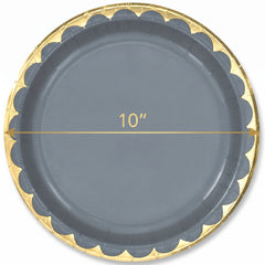 Elegant Silver 10" Paper Dinner Plates
