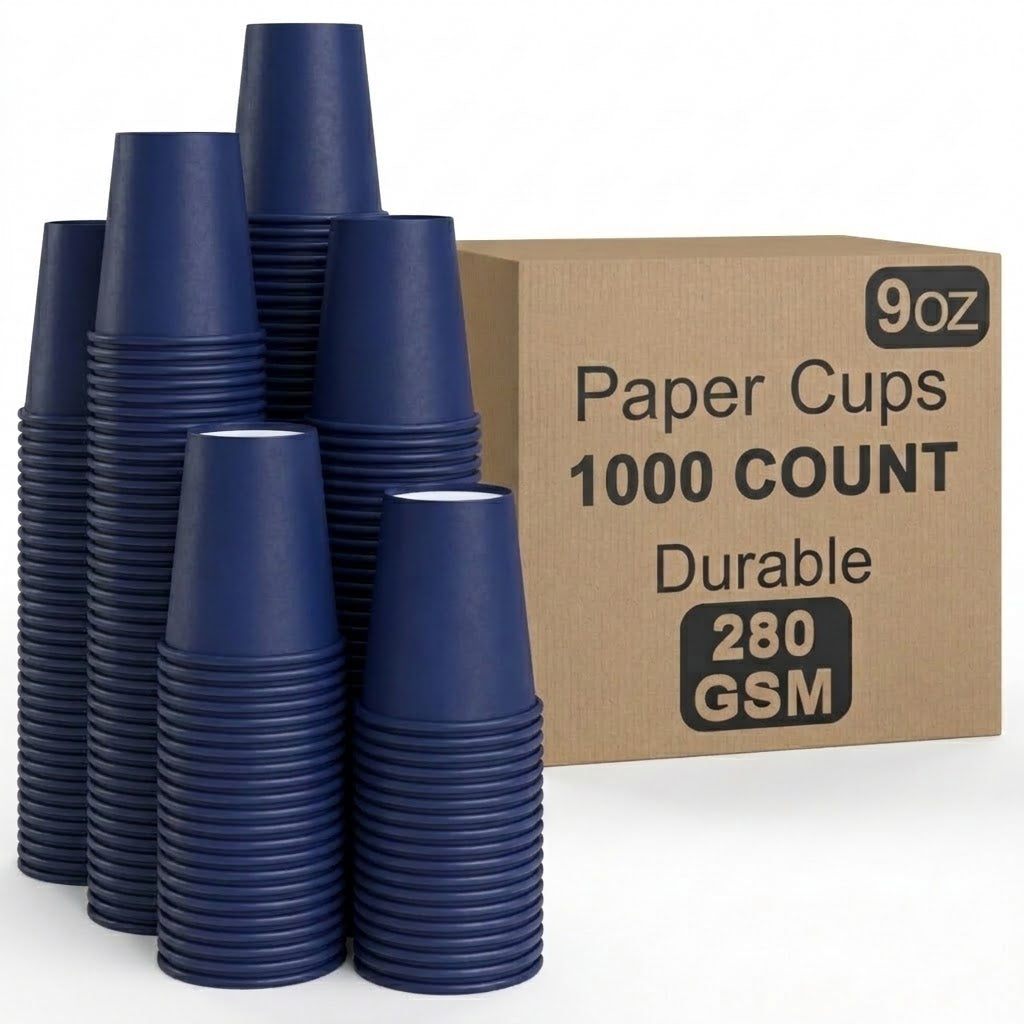 9 Oz. Navy Paper Cups | Case of 1000