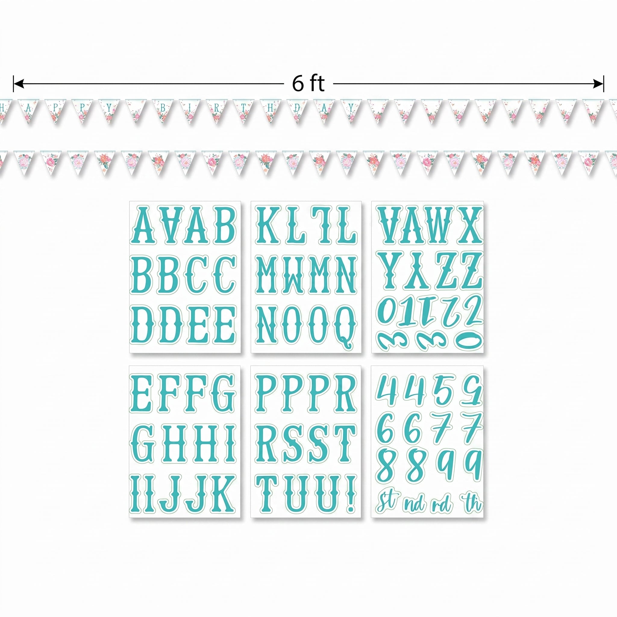 Customizable Free Spirit Pennant Banner for Baby's First Birthday