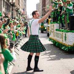 Adult Green Plaid Kilt for St. Patrick's Day