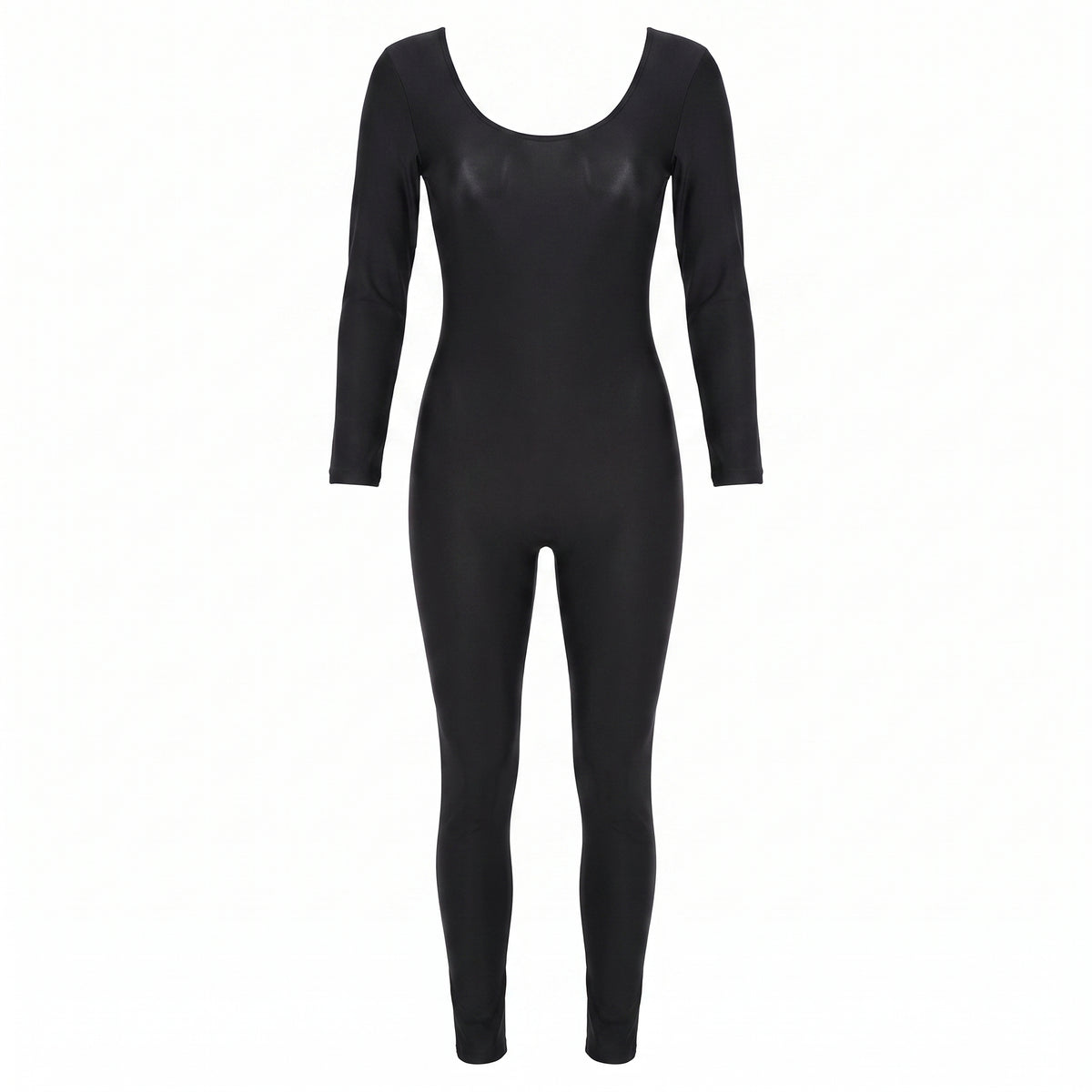 Sleek Black Catsuit Halloween Costume - Adult Size S/M