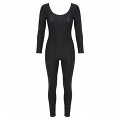 Sleek Black Catsuit Halloween Costume - Adult Size S/M