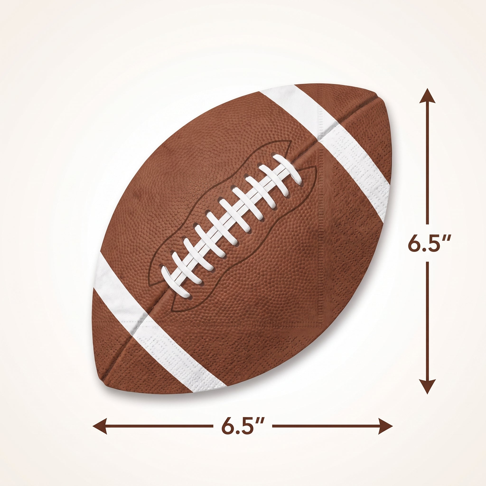 Football Shaped Beverage Napkins - 6.5 In. x 6.5 In. - 40 Pack