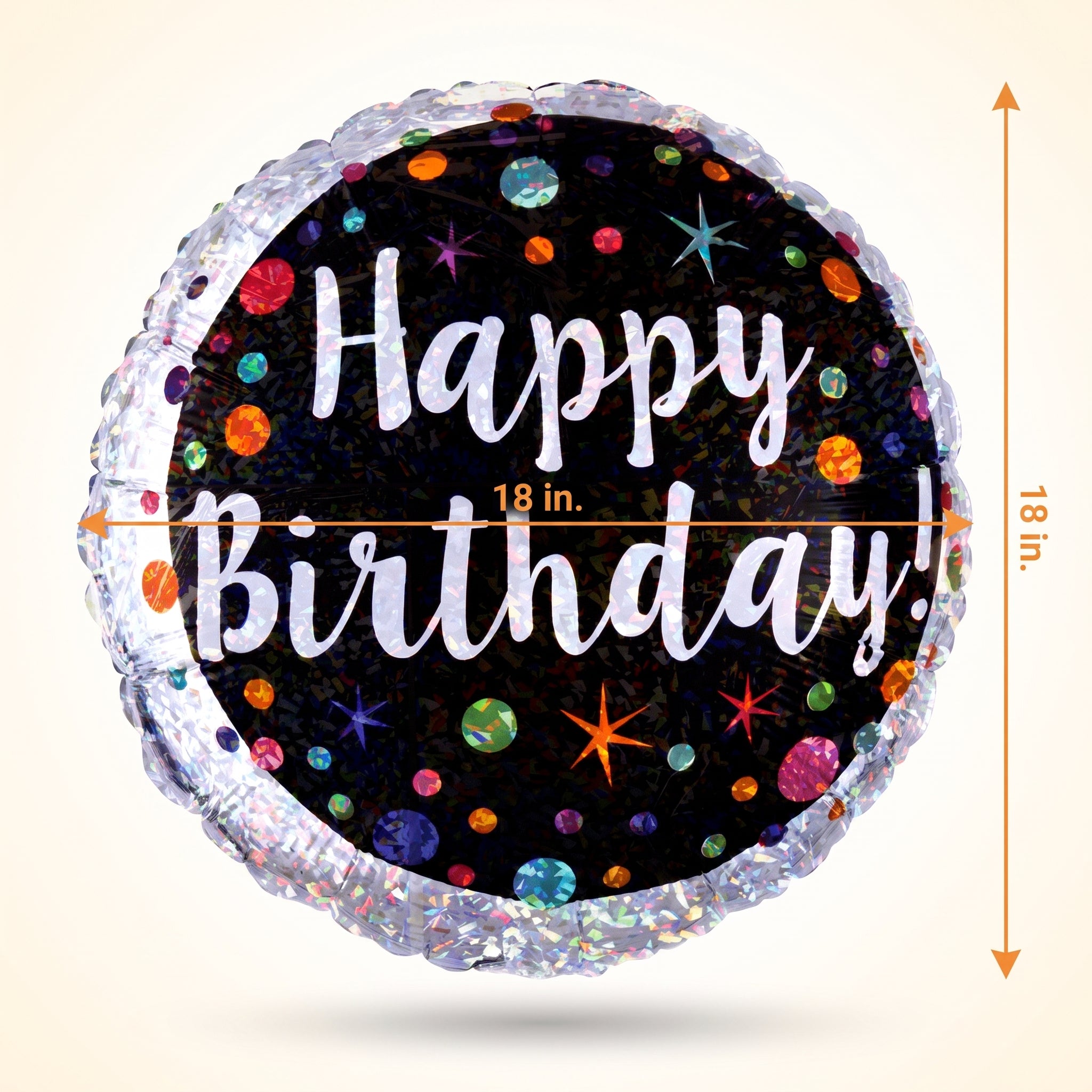 Colorful Polka Dot Birthday Foil Balloon - 18-Inch