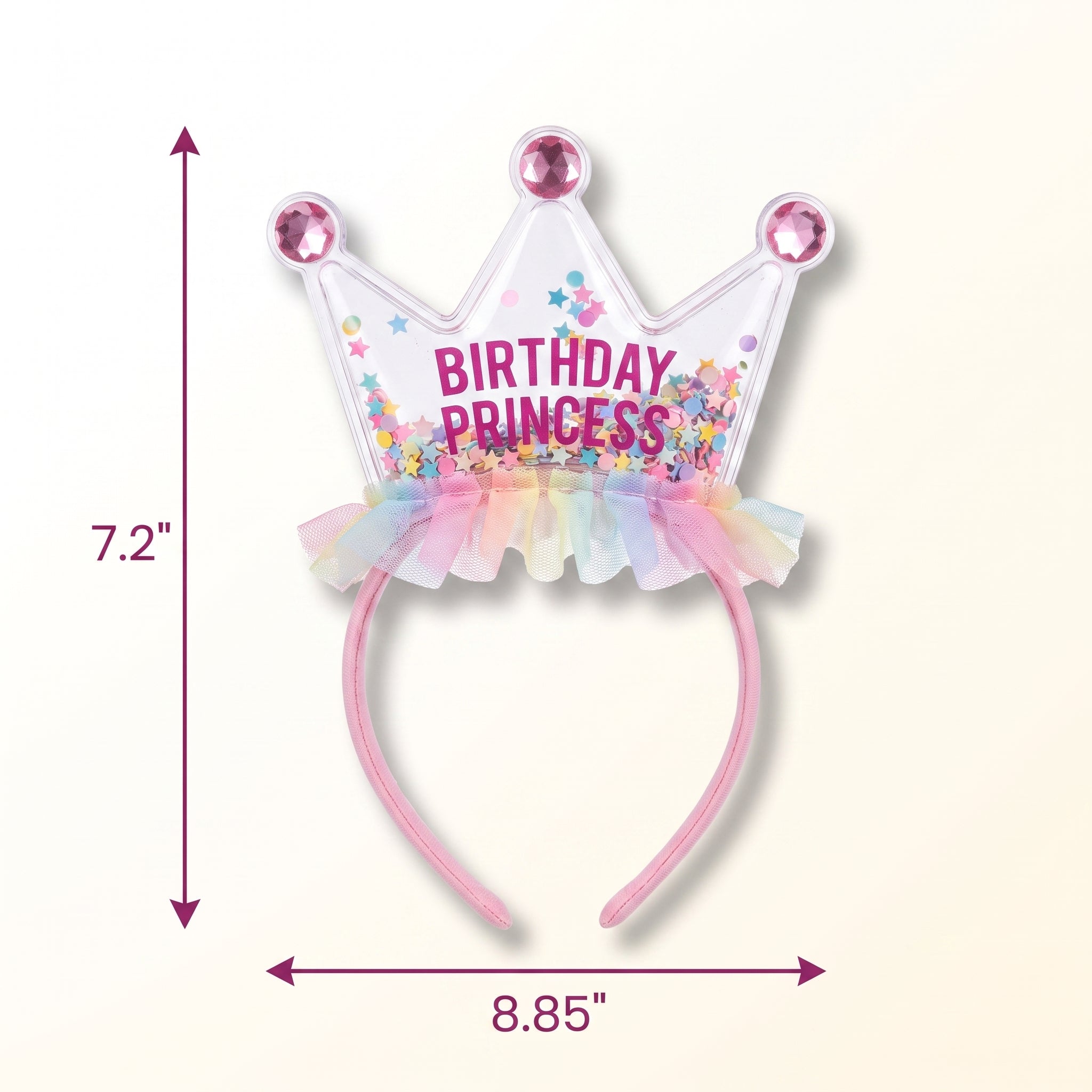 Pastel Party Shaker Birthday Princess Headband