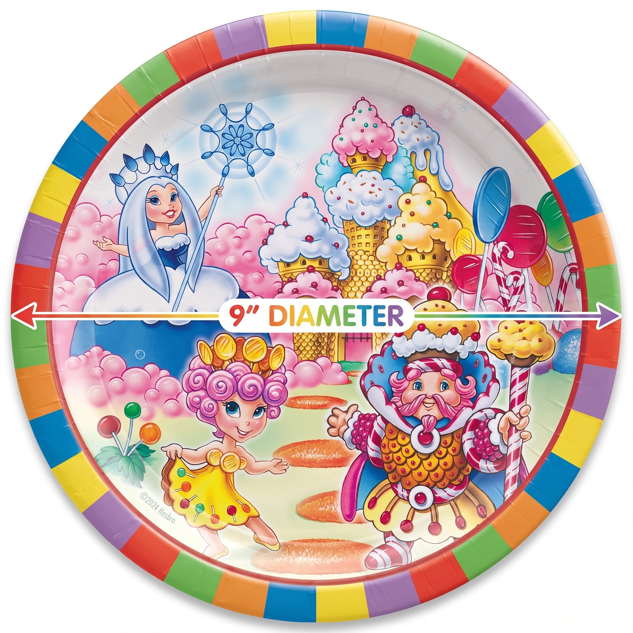 Hasbro Candyland Party 9" Round Paper Plates