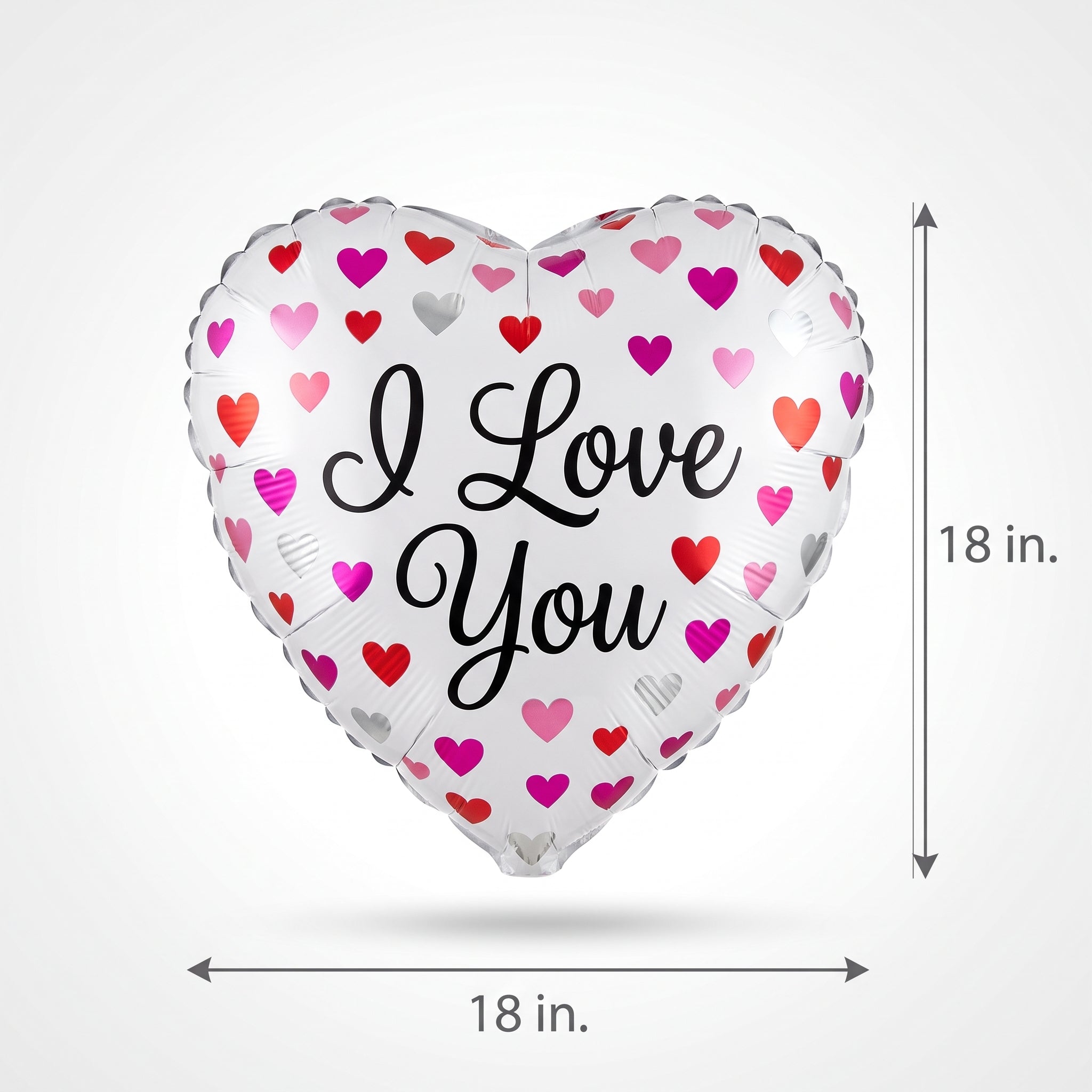 Heartfelt "I Love You" 18-Inch Foil Balloon