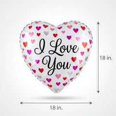 Heartfelt "I Love You" 18-Inch Foil Balloon