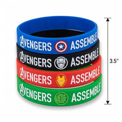 Marvel Avengers "Assemble" Rubber Bracelet Set - 4 Pack