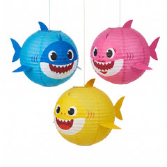 Baby Shark Paper Lantern Hanging Decorations - 3 Pack
