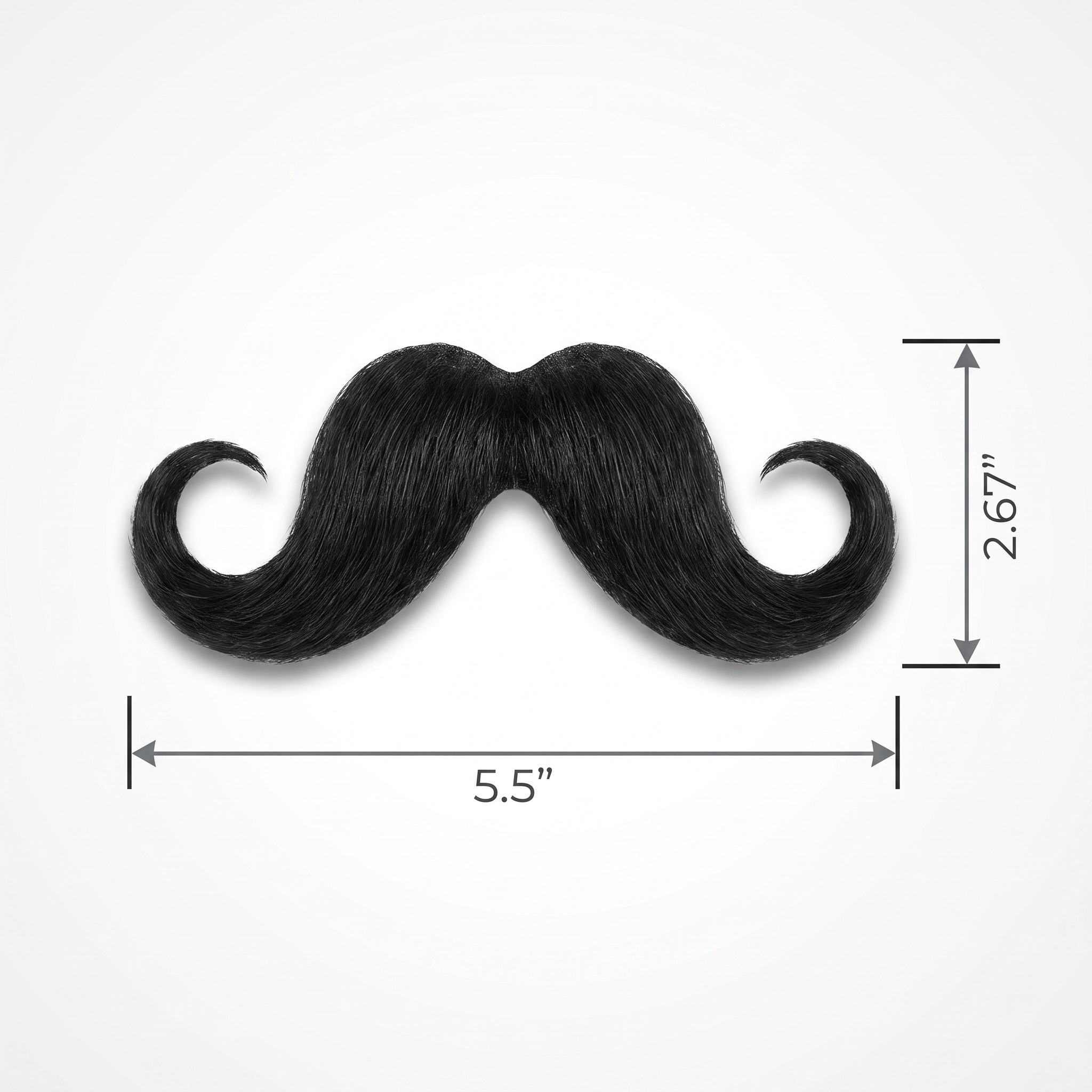 Self-Adhesive Black Handlebar Moustache – Costume Accessory
