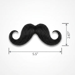 Self-Adhesive Black Handlebar Moustache – Costume Accessory