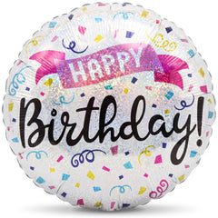 Vibrant Happy Birthday Foil Balloon - 18 Inch