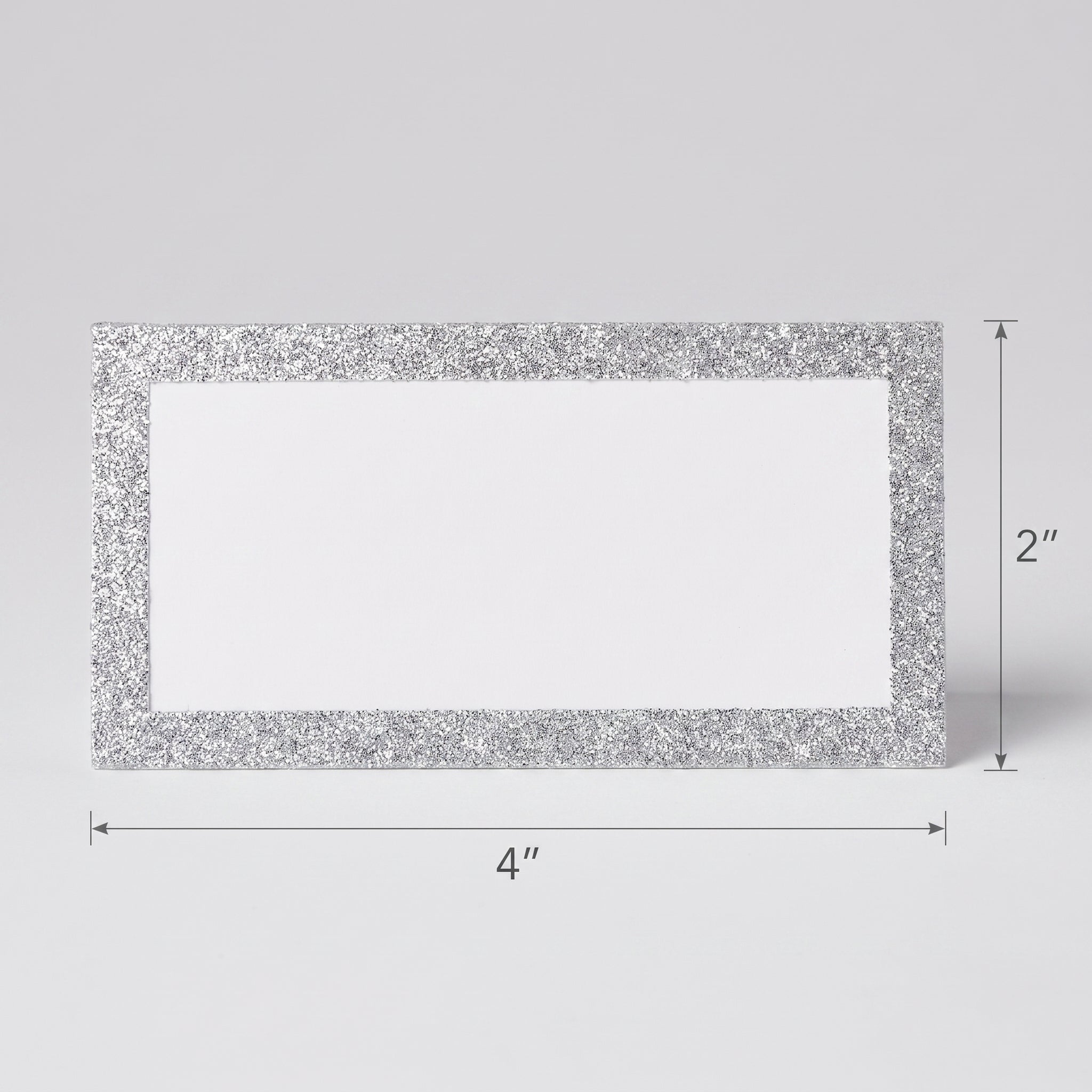 Elegant Silver Glitter Place Cards - Pack of 50