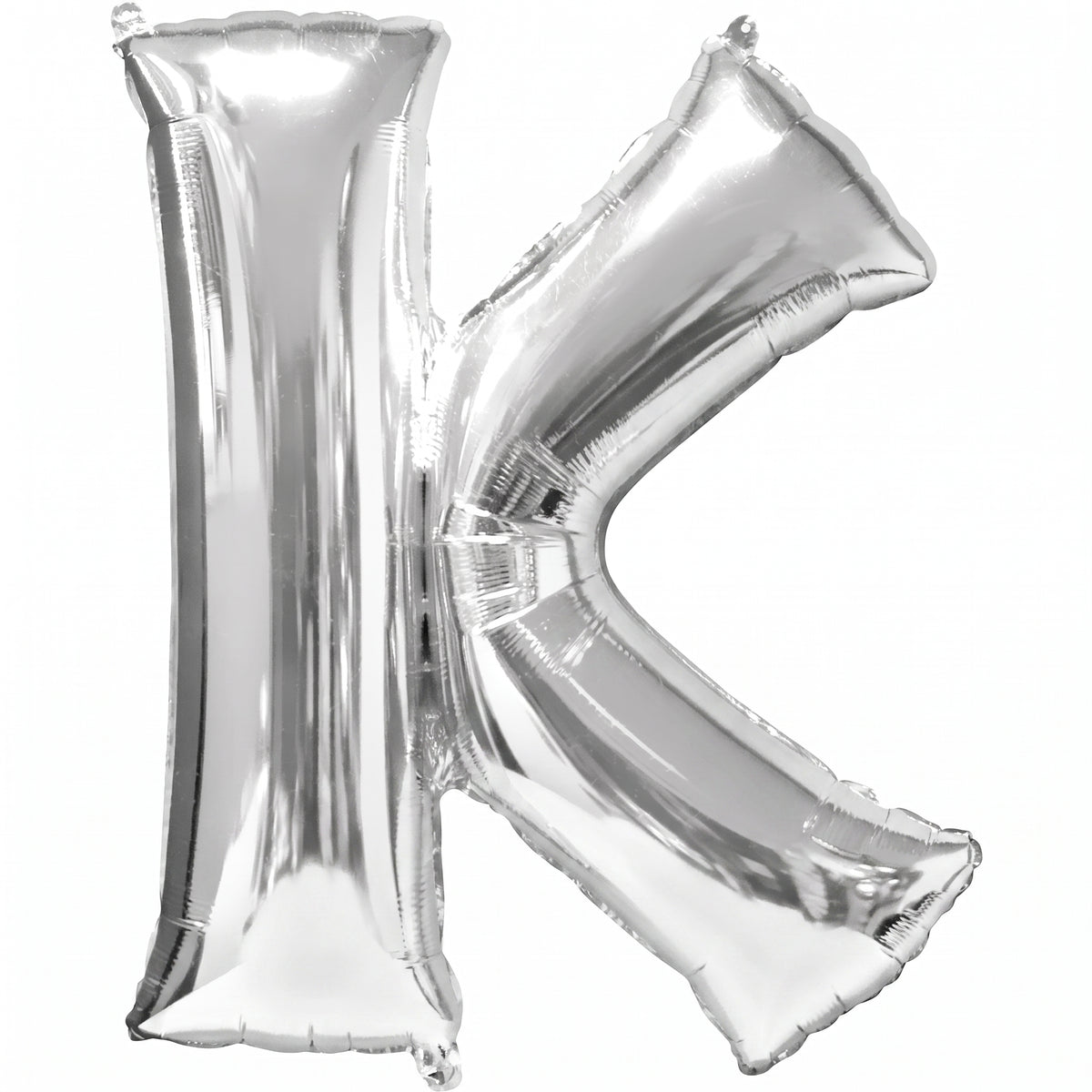 Silver Letter "K" Foil Balloon - Metallic Super Shape