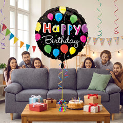 Bright & Festive "Happy Birthday" Foil Balloon - 18 Inch