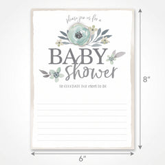 Elegant Floral Baby Shower Invitation