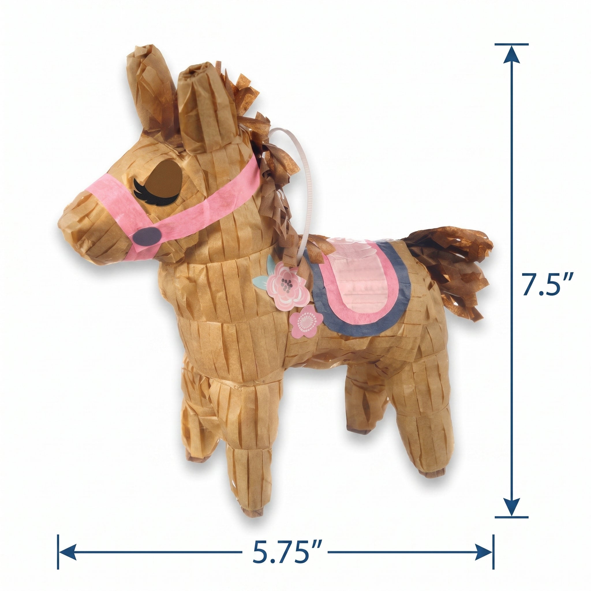 Mini Saddle Up Horse Piñata Hanging Decoration for Kids' Birthday