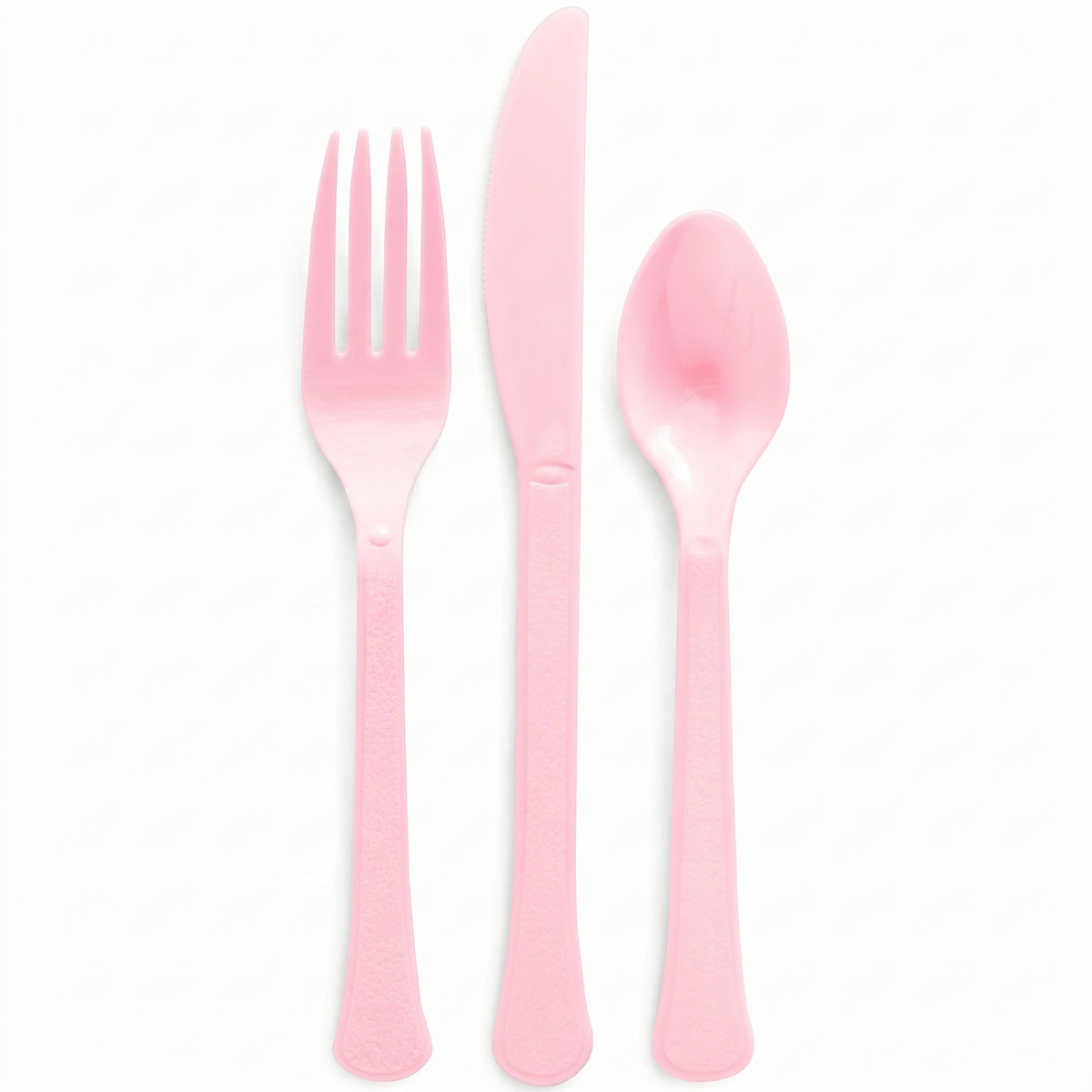 Pink Heavyweight Plastic Cutlery Set - 7.5 in. - 24 Count