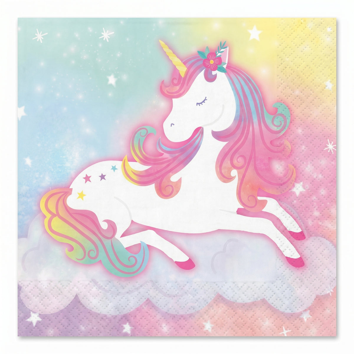 Enchanted Unicorn Beverage Napkins - 16 Pack - 5 In. X 5 In.
