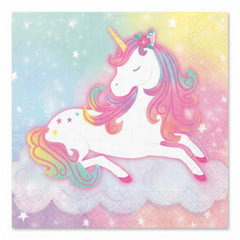 Enchanted Unicorn Beverage Napkins - 16 Pack - 5 In. X 5 In.