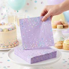 Opalescent Star Luncheon Napkins - 6.5 In. x 6.5 In.