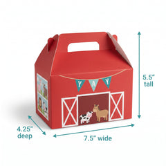 Barnyard Bash Treat Boxes for Baby's First Birthday - 8 Pack