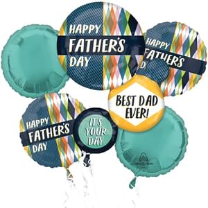 Retro Father's Day Foil Balloon Bouquet