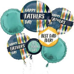 Retro Father's Day Foil Balloon Bouquet