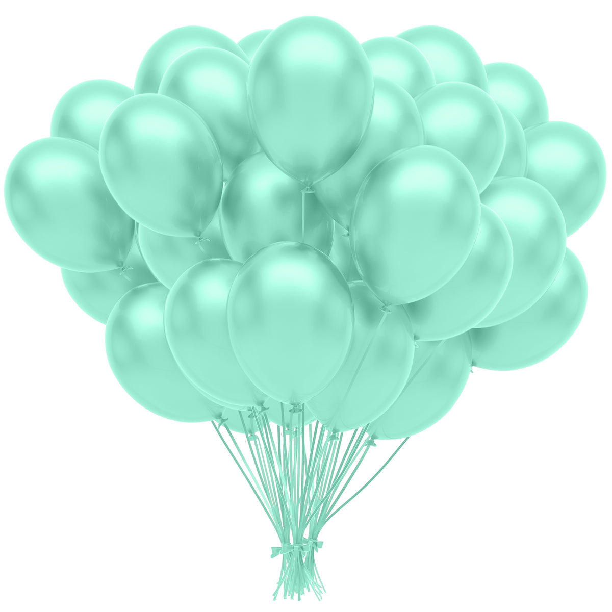 12 In. Aqua Bulk Pack Latex Balloons | 100 Count