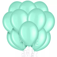 12In. Aqua Bulk Pack Latex Balloons | 100 Count